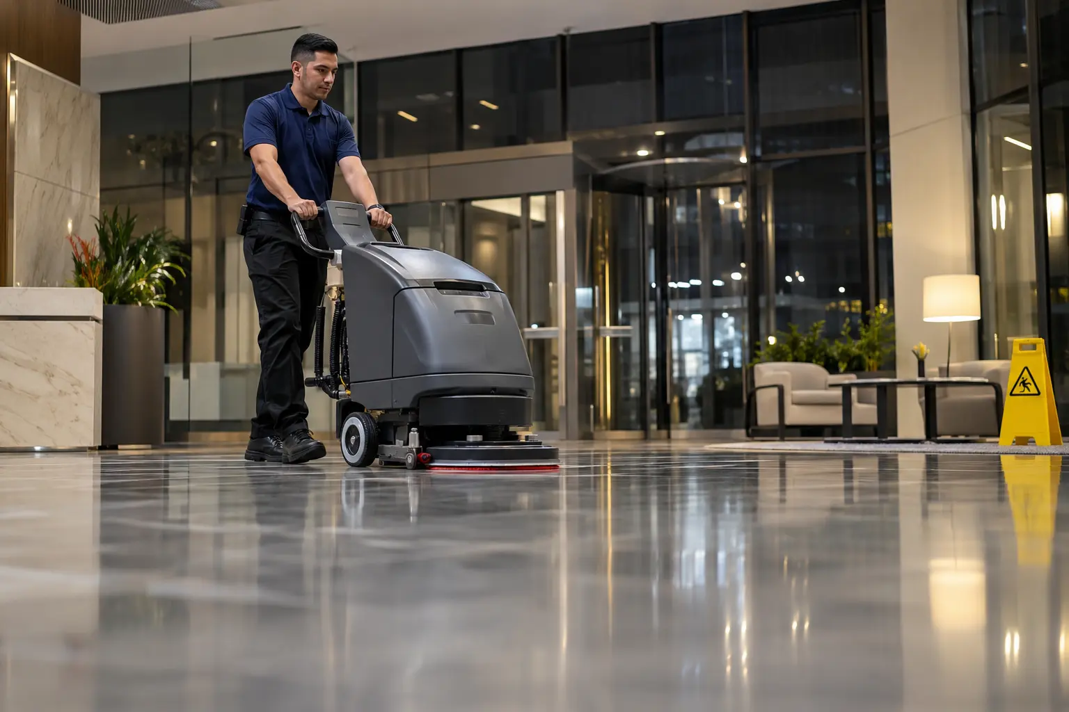 Commercial floor-care service