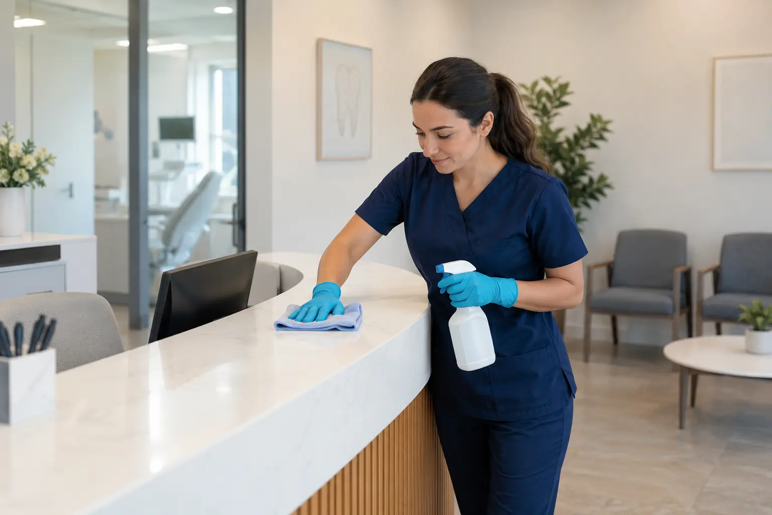 Professional dental-office cleaning